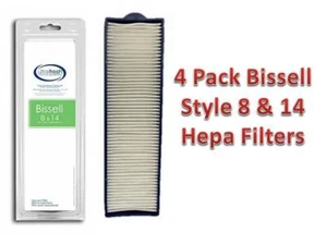 4 Pack for Bissell Style 8&14 HEPA Filter 3091, 2038093. By Ultra Fresh - Picture 1 of 1