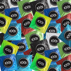 Kondome 42 stück Condome EXS Mixed Flavour 54-56mm Transparent beschichtet gummi - Bild 1 von 24