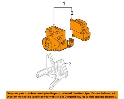 Used ABS Pump and Motor Assembly fits: 2005 Saturn Ion Assembly rear drum opt JM — 第 1/3 张图片