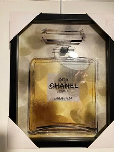 Vintage Chanel No. 5 Paris Parfum Pop Art 3D Shadow Box Frame Wall Hanging - Picture 1 of 5