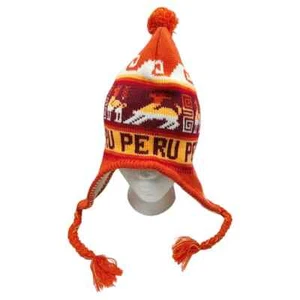 New Peru Peruvian Alpaca Trend Handmade Soft Knit Fleece Lined Chullo Beanie Hat - Picture 1 of 3