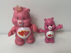 1980's Care Bears Love A lot Bear figure Lot Of Two 3.25 & 2.25 in