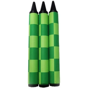 Grün karierte schwarze Jumbo-Buntstifte - Bild 1 von 1