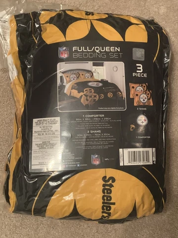 Pittsburgh Steelers NFL 3 Piece Full/Queen Comforter Bedding Set FREE SHIPPING Cover