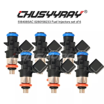 Inyector de combustible de 4 orificios 0280158233 6 piezas para Ram Promaster 1500 2500 3500 14-17 3,6 L Foto 1 de 4