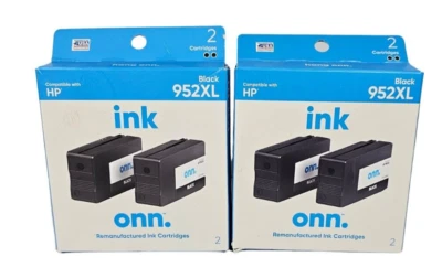 onn. Cartuchos de tinta, HP 952XL negro, 2 cartuchos *Lote de 2* nuevos Foto 1 de 4