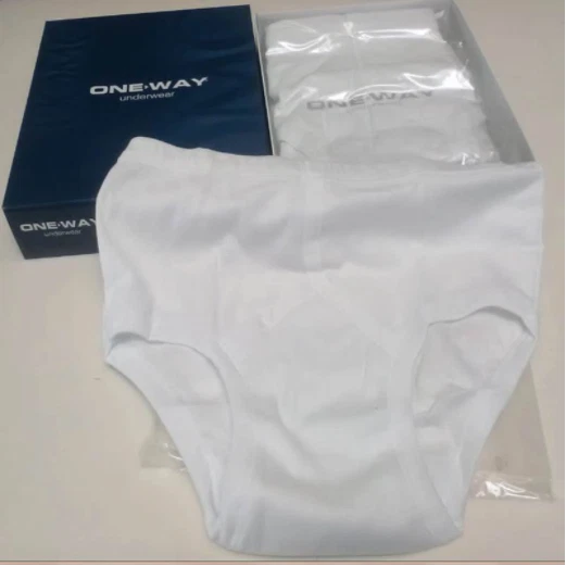 6 SLIP UOMO ALTO APERTO CST ART. 10014 IN PURO COTONE TINTA UNITA LISCIO BIANCO