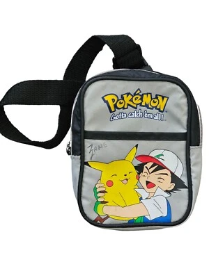 POKEMON Pikachu & Ash NINTENDO FANNY PACK / CARRYING CASE - RARE  18 - Image 1 of 3