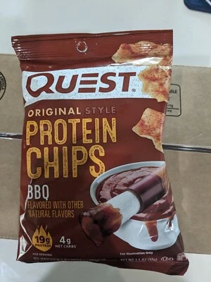 Quest Protein Chips BBQ 19g PROTEIN 4g Net Carb - 12 PACK - NEW 12 COUNT PACKAGE - Image 1 of 4