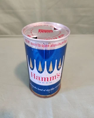 Lata de cerveza Hamm's tapa plana con tapa de tocador Foto 1 de 4