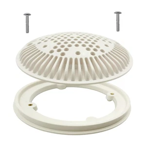 WG1030 8 Inch White Pool Main Drain Compatible with Hyawar for Pool Suction a... - Picture 1 of 7