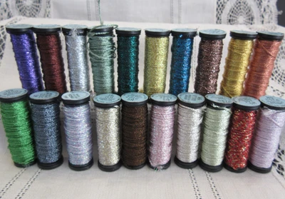20 Kreinik Balger Metallics #16 Medium Braid Embroidery Thread mixed color lot - Image 1 of 4