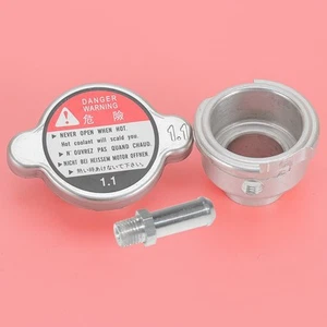 Aluminum Weld On Radiator Filler Neck 32mm 1.25" ID with 1.1 Radiator Cap - Picture 1 of 4