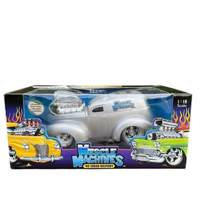 Muscle Machines 40 Sedan Delivery SEMA 2003 1:18 Scale Diecast Car In Box Silver - Picture 1 of 13