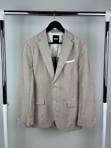 Mens BOSS Hugo Boss "H-Hutson-233" Slim fit Blazer Sand Size US 40R EU 50R - Picture 1 of 16