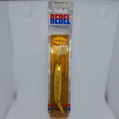 Rebel DJ202 Deep Jointed Spoonbill Minnow Silver Vintage Jerkbait Lure - Image 1 of 4