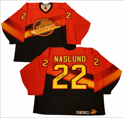 Футболка Маркуса Наслунда с автографом Vancouver Canucks альтернативная расцветка CCM ***РЕДКАЯ*** - Изображение 1 из 4