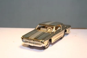1967 Ford Thunderbird Metallic Gold Cigarbox Aurora HO Scale Made in USA - Picture 1 of 6