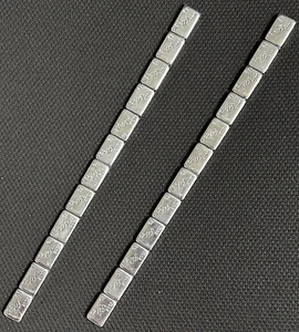 Stick On Wheel Weights Nickel (Like Chrome) 1/4 0z 24 Pieces (2) Strips of 12 - Picture 1 of 1
