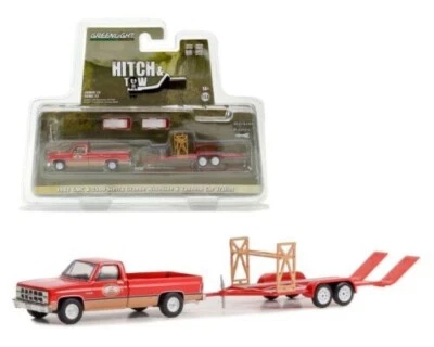 1982 GMC K-2500 Sierra Grande Wide E Tandem Car Trailer 1/64 Greenlight 32250 B - Immagine 1 di 2