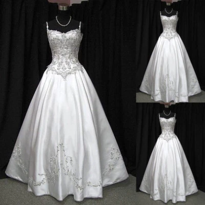 Vintage Wedding Dresses A Line Strapless Bead Embroidery Straps Bridal Gowns - Image 1 of 4