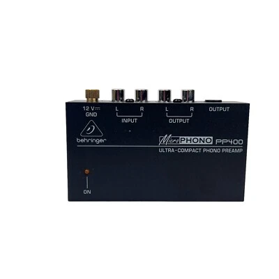 Preamplificador de fono ultracompacto Behringer Microphono PP400 con adaptador de corriente Foto 1 de 4