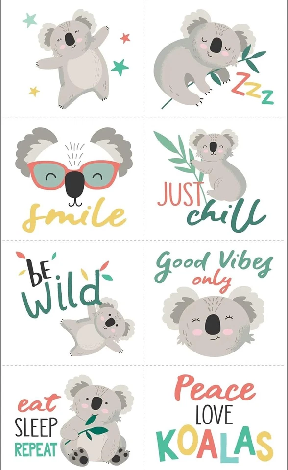 Oso Koala Animal Lindo Niños Fiesta de Cumpleaños Favor Tatuajes Temporales Foto 1 de 1