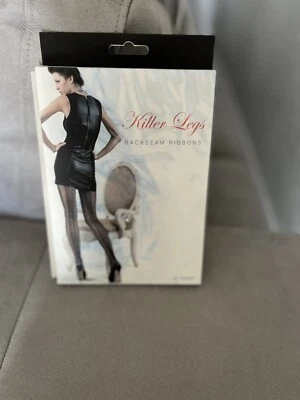 Yelete Killer Legs Exotic Fishnet Pantyhose Backseam Ribbons One Size Fits Most - Image 1 of 2
