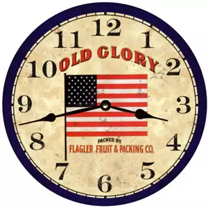 Patriotic Clock- American Flag Clock- 4th Of July Clock - Picture 1 of 5