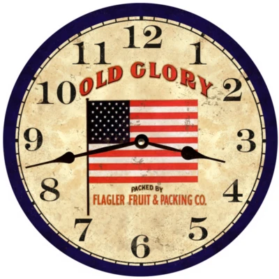 Patriotic Clock- American Flag Clock- 4th Of July Clock - Image 1 of 4