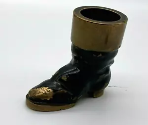 Vintage Metal Brass Collectable Miniature Shoe Boot Desk Ornament Figurine - Picture 1 of 8