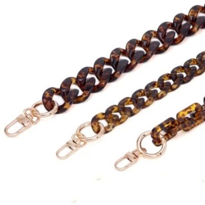 Replacement Crossbody Retro Leopard Acrylic Chain Strap Shoulder Bag Handbag - Image 1 of 4