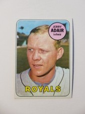 JERRY ADAIR 1969 TOPPS BASEBALL CARD #159 KANSAS CITY ROYALS