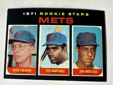1971 Topps # 648 New York Mets Rookie Stars  Jon Matlack, Folkers & Martinez  NM