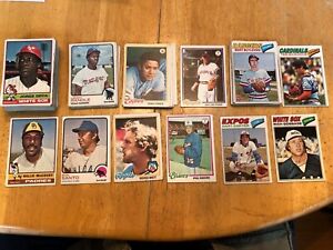 More 1970’s Topps Baseball Cards lot 100 cards mostly low grade HOF's & commons