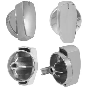 Hoja de control de perno de horno cromada para BELLING 444440223 444442983 perillas x 4 - Imagen 1 de 12