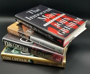 4x John Grisham Hardcover Books: Chamber, Innocent Man, Last Juror, Runaway Jury - Picture 1 of 3
