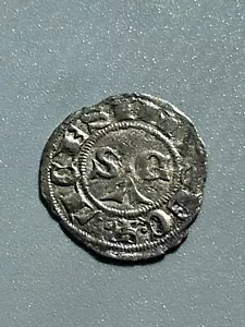 Papal States Macerata town Giovannni XXII (Ioann XXII) 1316-1334 Silver Picciolo - Picture 1 of 4