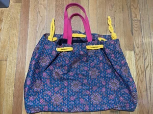 Marc Jacobs Multicolored Paisley Large Canvas Tote Bag Purse Boho Shoulder Bag - Picture 1 of 7