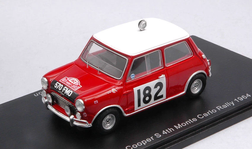 Spark Model MORRIS COOPER S N.182 4th MONTE CARLO RALLY 1964 T.MAKINEN-P.VANSON  - Immagine 1 di 1