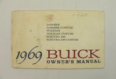 Buick Le Sabre 1969, Wildcat, Electra 225 | Manual del propietario *en buen estado*  Foto 1 de 4