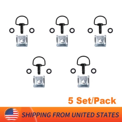 Sujetadores de carrera universales liberación rápida 1/4 vuelta carenado 17 mm anillo en D perno 5 juegos Foto 1 de 4