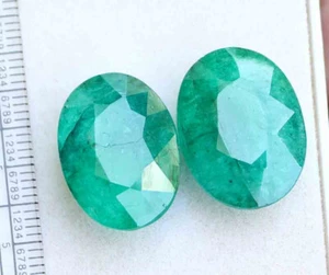 36,40 ct natürlicher ovaler brasilianischer grüner Smaragd loser Edelstein im Ovalschliff - Bild 1 von 5