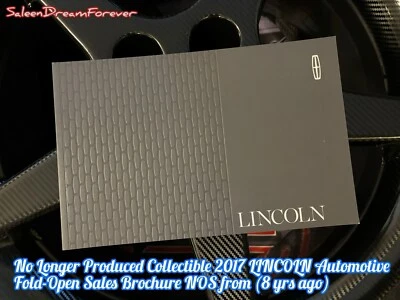 Lincoln Automotive 2017 folleto abierto plegable como nuevo Continental MKZ MKC Navigator MKX Foto 1 de 4