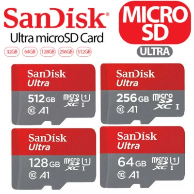SanDisk Ultra Micro SD Card 128GB 256GB 512GB Classe 10 Scheda di Memoria SDHC - Immagine 1 di 2