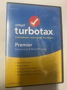 Turbotax 2017 Premier Investments & Rental Property Sealed - Picture 1 of 4