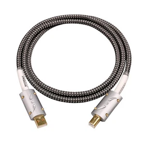 Cable de plata pura 5N de alta gama cable USB digital tipo A a tipo B para decodificador DAC - Imagen 1 de 8