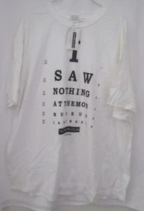 THE MOB MUSEUM LAS VEGAS "I SAW NOTHING" WHITE COTTON T-SHIRT SIZE 3XL - NWT - Picture 1 of 9