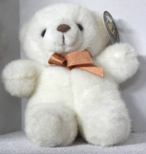 1990 Vintage Unipak White Teddy Bear Plush 7" - Picture 1 of 2