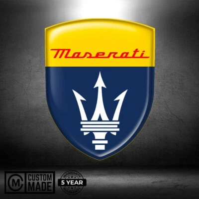 Pegatina Maserati | Calcomanía insignia guardabarros | Logotipo lateral maletero parachoques portátil etc. Foto 1 de 4